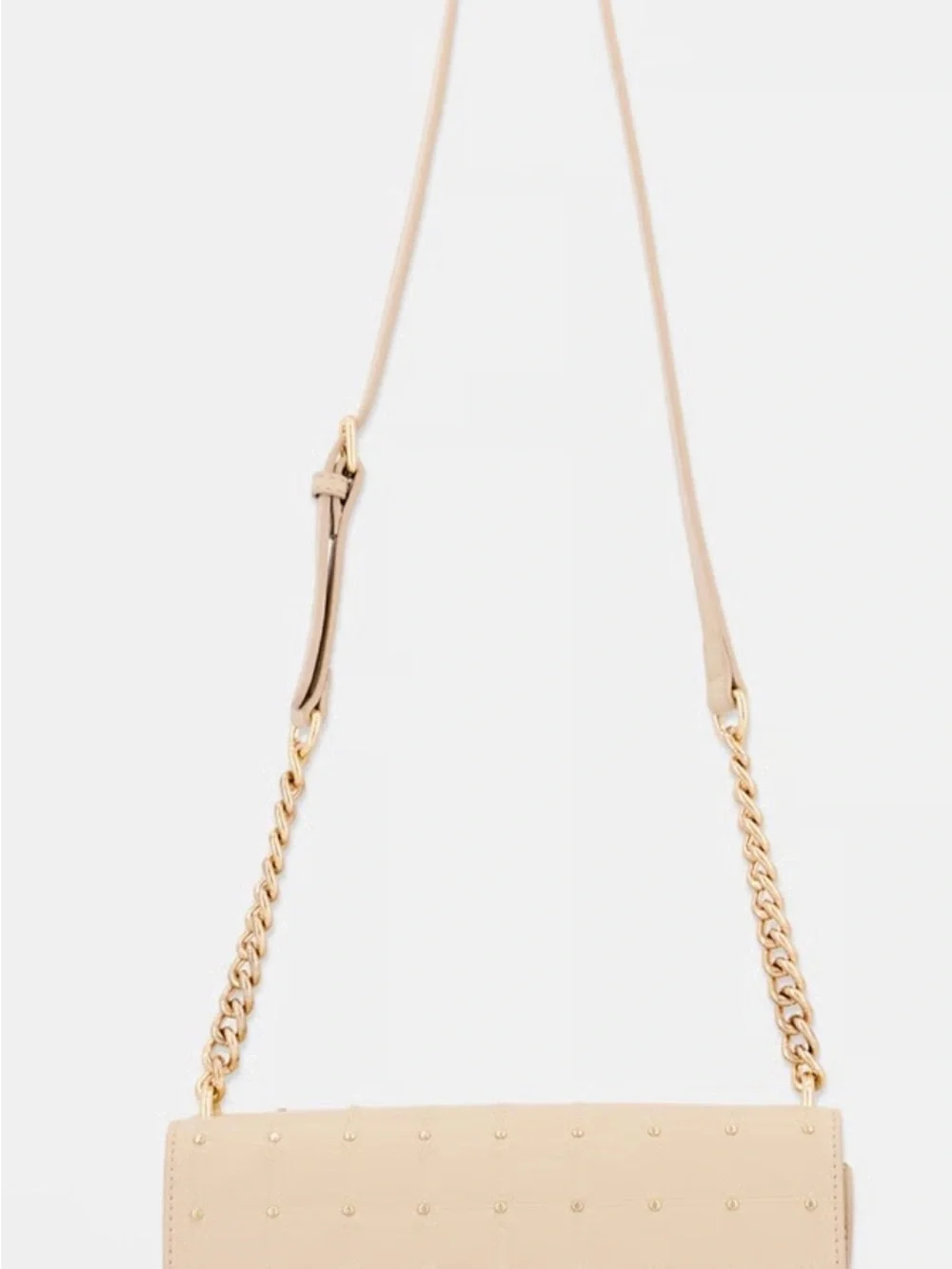 Rebecca Minkoff NWT Leather Chain Crossbody Bag Cream Gold